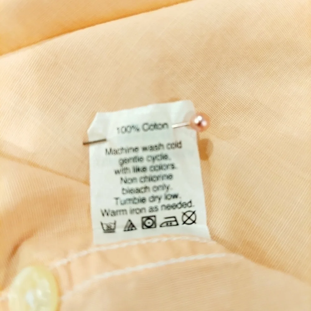 J. Crew Oxford shirt Large Peach Button Down EUCJ.